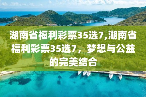 湖南省福利彩票35选7,湖南省福利彩票35选7，梦想与公益的完美结合