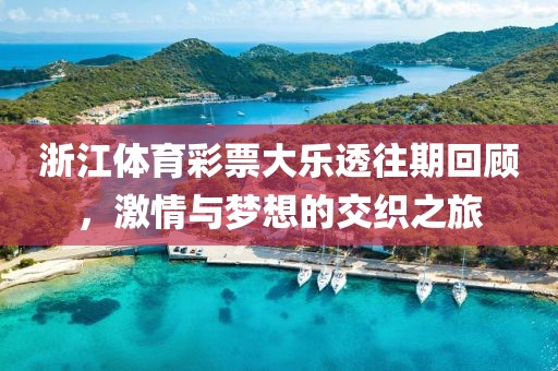 浙江体育彩票大乐透往期回顾，激情与梦想的交织之旅